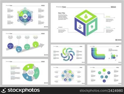 Infographic design set can be used for workflow layout, diagram, annual report, presentation, web design. Business and marketing concept with process charts.