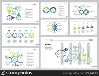 Infographic design set can be used for workflow layout, diagram, annual report, presentation, web design. Business and management concept with process and percentage charts.