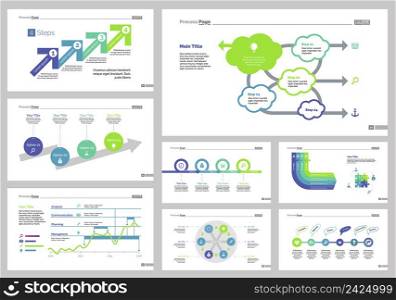 Infographic design set can be used for workflow layout, diagram, annual report, presentation, web design. Business and teamwork concept with process, line and flow charts.
