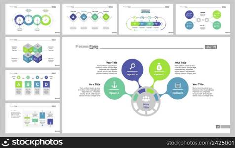 Infographic design set can be used for workflow layout, diagram, annual report, presentation, web design. Business and training concept with process charts.