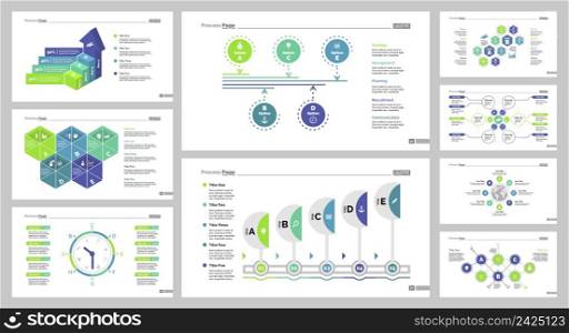 Infographic design set can be used for workflow layout, diagram, annual report, presentation, web design. Business and logistics concept with process, timing and bar charts.