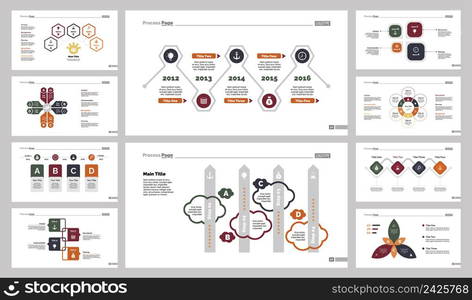 Infographic design set can be used for workflow layout, diagram, annual report, presentation, web design. Business and planning concept with process and percentage charts.