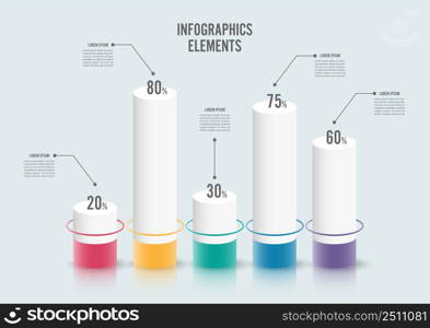 Infographic design template can be used for workflow layout, diagram, number options, web design. Infographic business concept with options, parts, steps or processes. Abstract background.