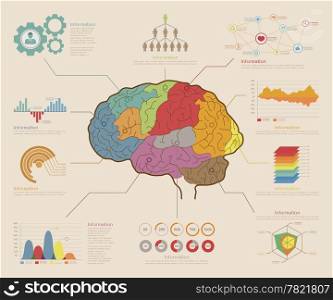 Infographic Elements , Brain concept , eps10 vector format