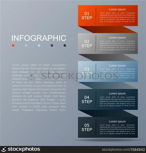 Infographic elements in modern fashion with arrow diagram