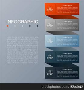 Infographic elements in modern fashion with arrow diagram