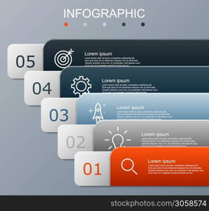 Infographic elements modern with 5 options