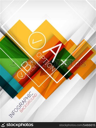 Infographic geometrical shape abstract background. For infographics, business backgrounds, technology templates, business cards