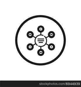 Infographic line icon with a circle on a white background. Vector illustration