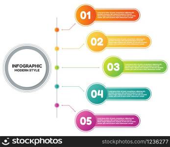Infographic modern style geometric circle shape design with space for text. vector illustration.