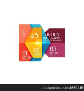 Infographic modern templates - geometric shapes. For banners, business backgrounds, presenations