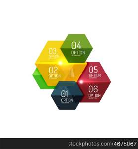 Infographic modern templates - geometric shapes. For banners, business backgrounds, presenations