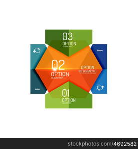 Infographic modern templates - geometric shapes. For banners, business backgrounds, presenations