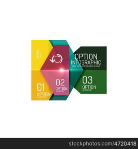 Infographic modern templates - geometric shapes. For banners, business backgrounds, presenations