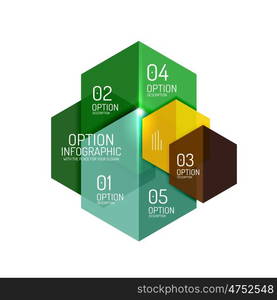 Infographic modern templates - geometric shapes. For banners, business backgrounds, presenations