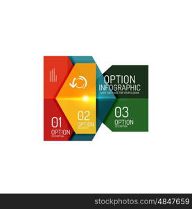 Infographic modern templates - geometric shapes. For banners, business backgrounds, presenations