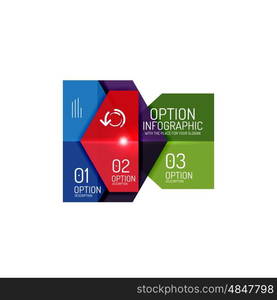 Infographic modern templates - geometric shapes. For banners, business backgrounds, presenations