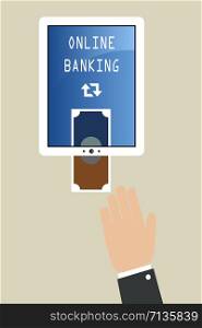 infographic online banking vector illustration