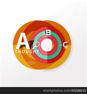 Infographic option banner. Geometric infographic banner, paper info a b c option diagram created with color shapes. Vector illustration