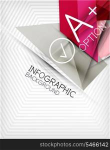 Infographic options geometrical background design. For business background | numbered banners | business lines | graphic website | mobile app