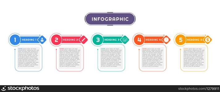 Infographic presentation modern design for business plan timeline workflow. vector illustration.