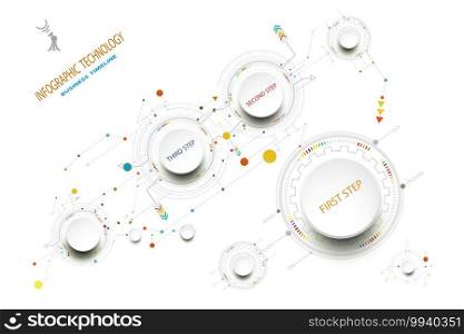 Infographic technology template timeline hi-tech digital and engineering telecoms can be used for your business,book cover,layout,template,banner,diagram, Infographic presentation, Vector illustration