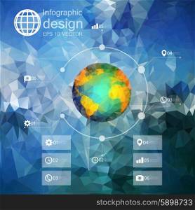 infographic template for business design, triangle design vector illustration.