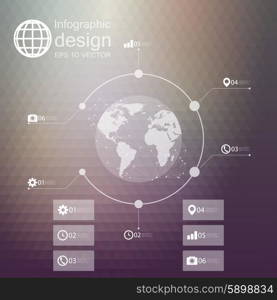 Infographic template for business design, triangle design vector illustration.