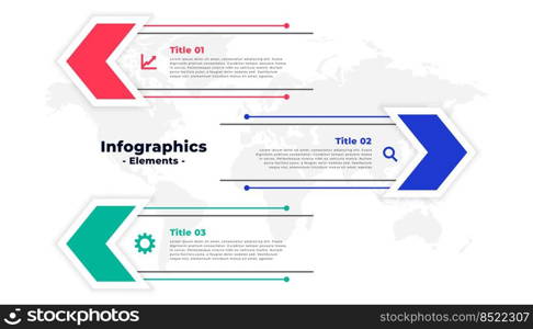infographic template in arrow style design