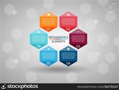 infographic template office sales marketing theme vector