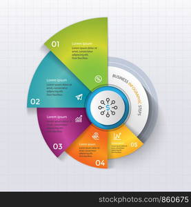 infographic template office sales marketing theme vector