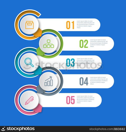 infographic template office sales marketing theme vector