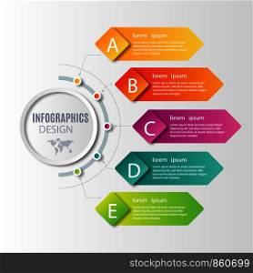 infographic template office sales marketing theme vector