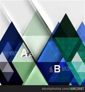 Infographic template - triangle tiles background. Vector template background for workflow layout, diagram, number options or web design
