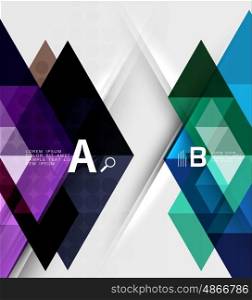 Infographic template - triangle tiles background. Vector template background for workflow layout, diagram, number options or web design