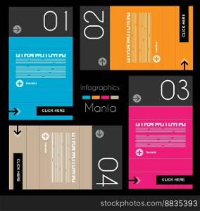 Infographic template vector image
