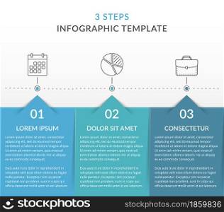 Infographic template with 3 steps, workflow, process chart, vector eps10 illustration. Infographic Template with 3 Steps
