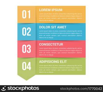 Infographic template with 4 steps, workflow, process chart, vector eps10 illustration. Infographic Template with 4 Steps