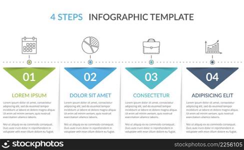 Infographic template with 4 steps, workflow, process chart, vector eps10 illustration. Infographic Template with 4 Steps
