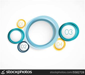 Infographic template with circles