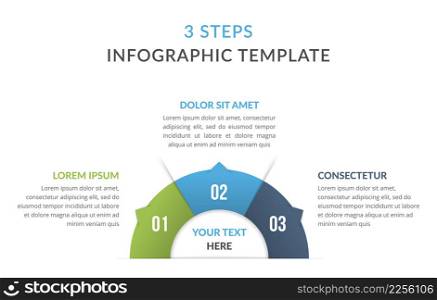 Infographic template with three steps or options, process chart, vector eps10 illustration. Infographic Template with Three Elements
