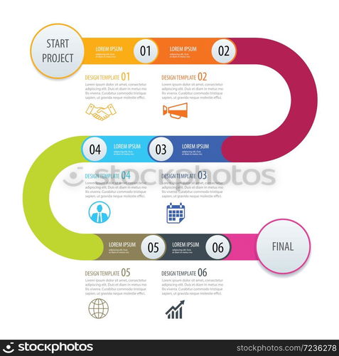 Infographic timeline template business concept arrows.Vector can be used for workflow layout, diagram, number step up options, web design