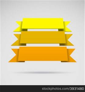 Infographic vector 3D styled colorful ribbons for your presentation