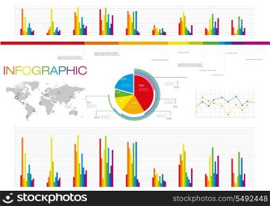Infographic Vector Graphs and Elements. Vector Illustration.