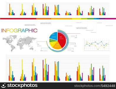 Infographic Vector Graphs and Elements. Vector Illustration.