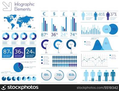 infographic vector illustration. World Map and Information Graphics