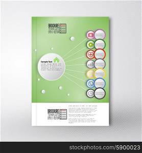 Infographic with colored circles. Brochure, flyer or report for business, template vector.