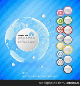 Infographic with colored circles for business, template vector.