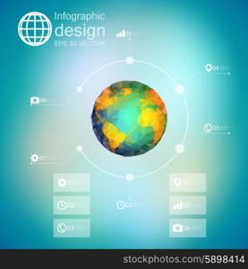 infographic with unfocused background and icons set for business design vector.. infographic with unfocused background and icons set for business design vector