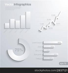 Infographics design elements template. Graph, chart, diagram design solutions. Vector. Editable.